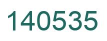 Number 140535 green image