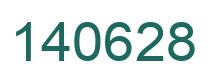 Number 140628 green image
