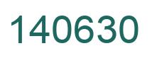 Number 140630 green image