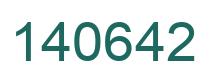 Number 140642 green image