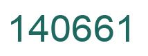 Number 140661 green image