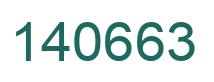Number 140663 green image