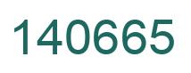 Number 140665 green image