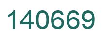 Number 140669 green image