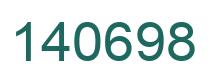 Number 140698 green image