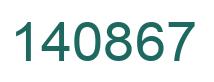 Number 140867 green image
