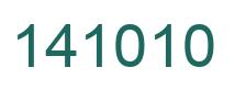 Number 141010 green image