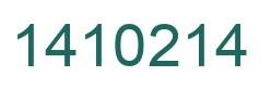 Number 1410214 green image