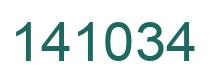 Number 141034 green image
