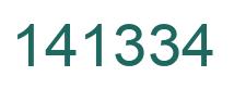 Number 141334 green image