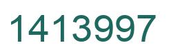 Number 1413997 green image