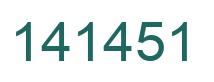 Number 141451 green image