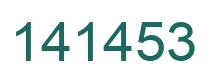 Number 141453 green image