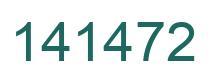 Number 141472 green image