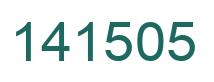 Number 141505 green image
