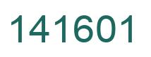 Number 141601 green image