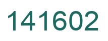 Number 141602 green image