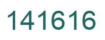 Number 141616 green image