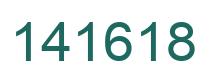 Number 141618 green image