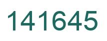 Number 141645 green image