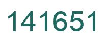 Number 141651 green image