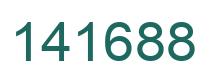 Number 141688 green image