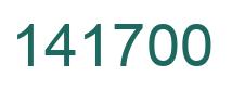 Number 141700 green image