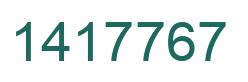 Number 1417767 green image