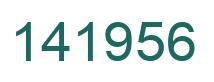 Number 141956 green image