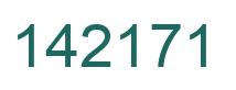 Number 142171 green image
