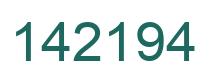 Number 142194 green image