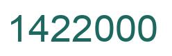 Número 1422000 imagen verde