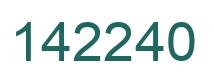 Number 142240 green image