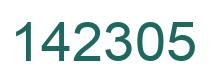 Number 142305 green image