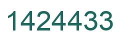 Number 1424433 green image