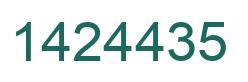 Number 1424435 green image