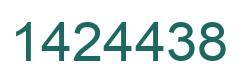 Number 1424438 green image