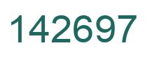 Number 142697 green image