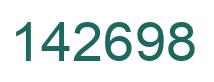 Number 142698 green image