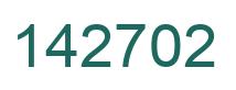 Number 142702 green image