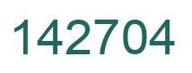 Number 142704 green image