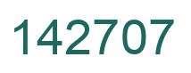 Number 142707 green image
