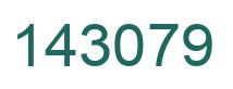 Number 143079 green image