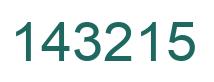 Number 143215 green image
