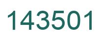 Number 143501 green image