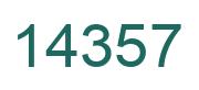Number 14357 green image