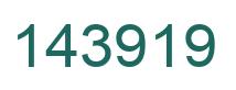 Number 143919 green image