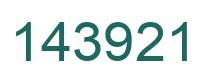 Number 143921 green image
