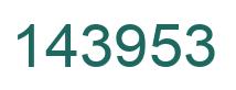 Number 143953 green image