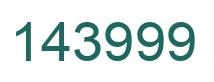 Number 143999 green image
